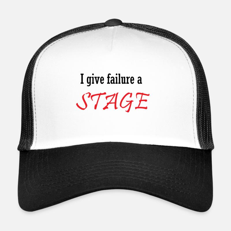 Je donne une étape à l’échec - Casquette trucker  - blanc/noir