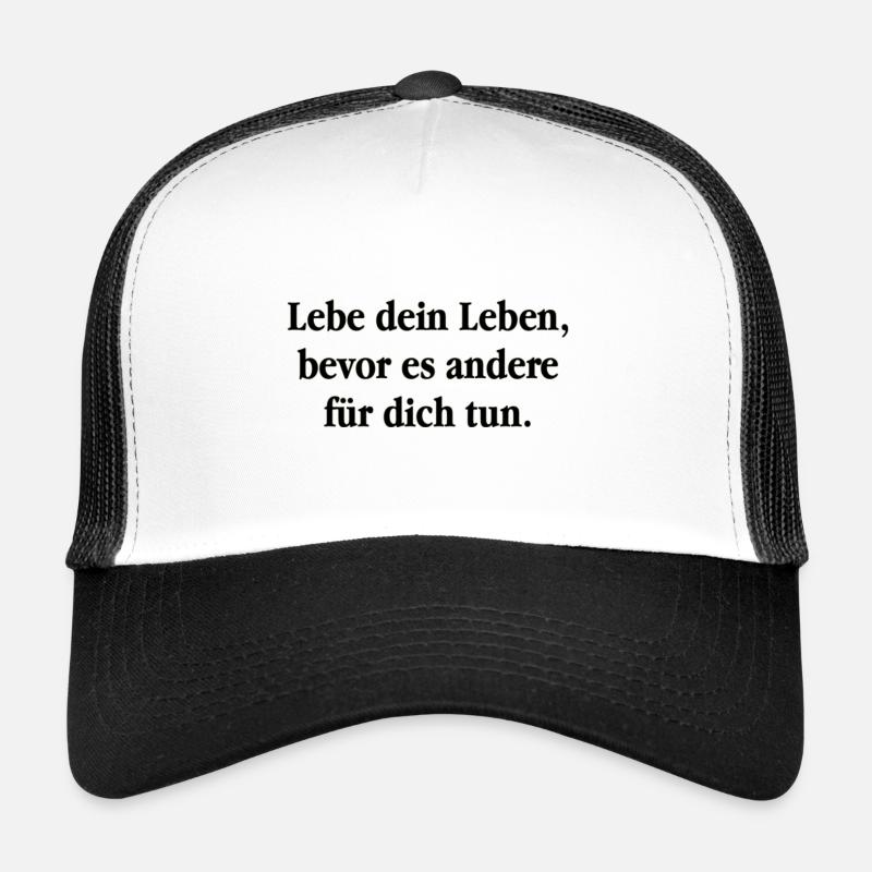 Lebedeinleben - Trucker Cap - Weiß/Schwarz