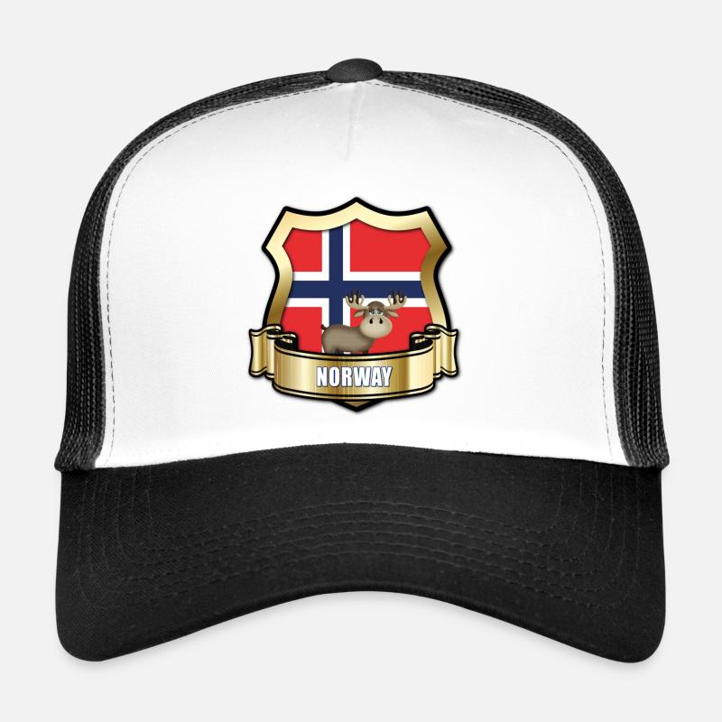 Norwegen - Trucker Cap - Weiß/Schwarz