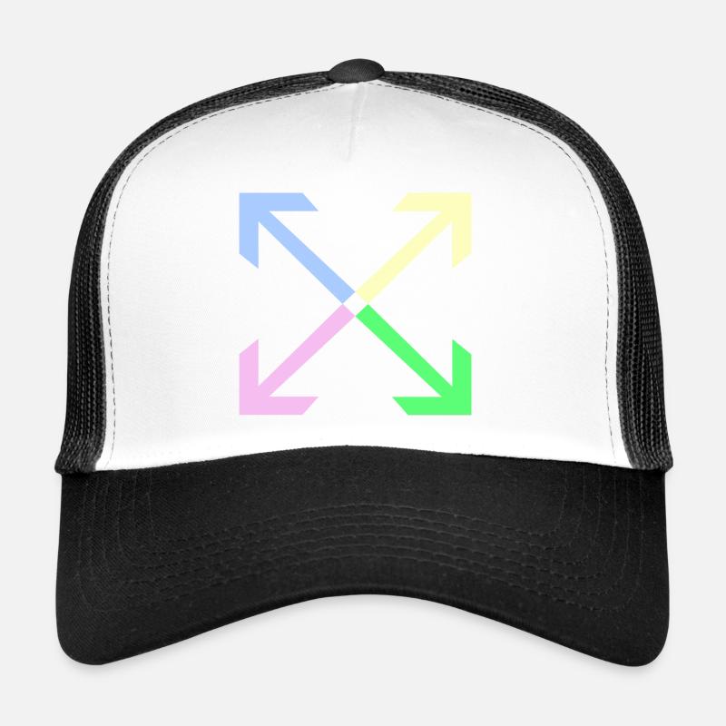 X Pfeile - Trucker Cap - Weiß/Schwarz