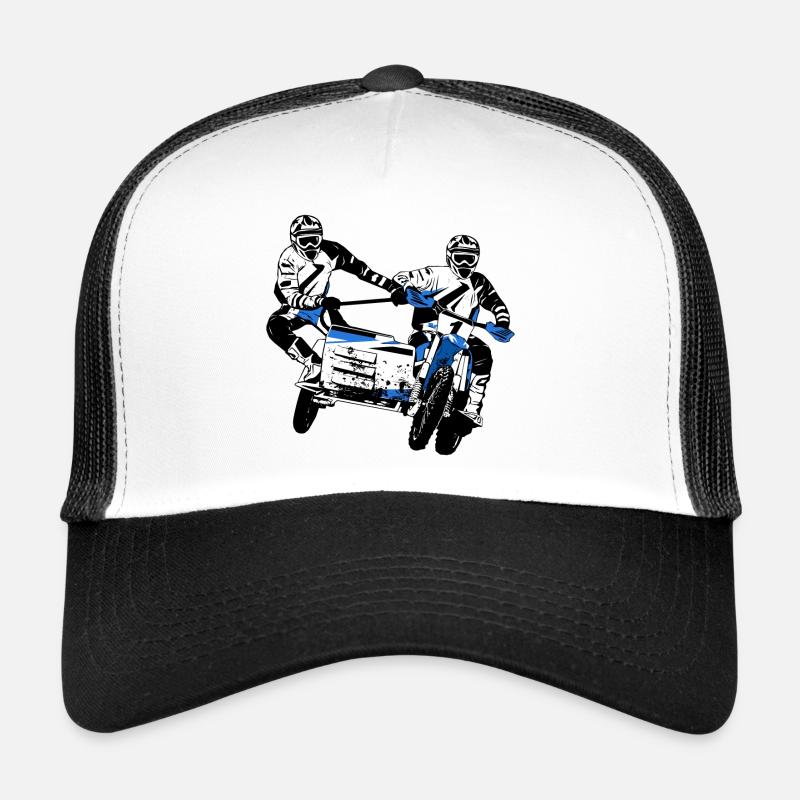 Sidecarcross - Seitenwagen Moto Cross - Trucker Cap - Weiß/Schwarz