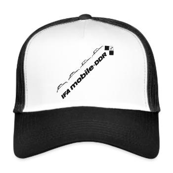 Wartburg - IFA mobile DDR - Série - Casquette trucker  - blanc/noir - Devant