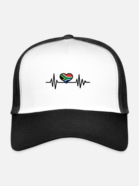 Afrique du Sud - Casquette trucker  - blanc/noir - Devant