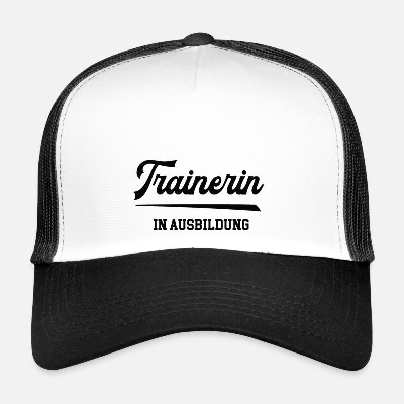 Trainerin Ausbildung Trainerschein Lizenz Training - Trucker Cap - Weiß/Schwarz