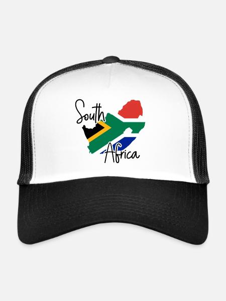 Afrique du Sud - Casquette trucker  - blanc/noir - Devant