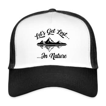 Nature Saying Loneliness Let's Get Lost In Nature - Trucker Cap - white/black - Front