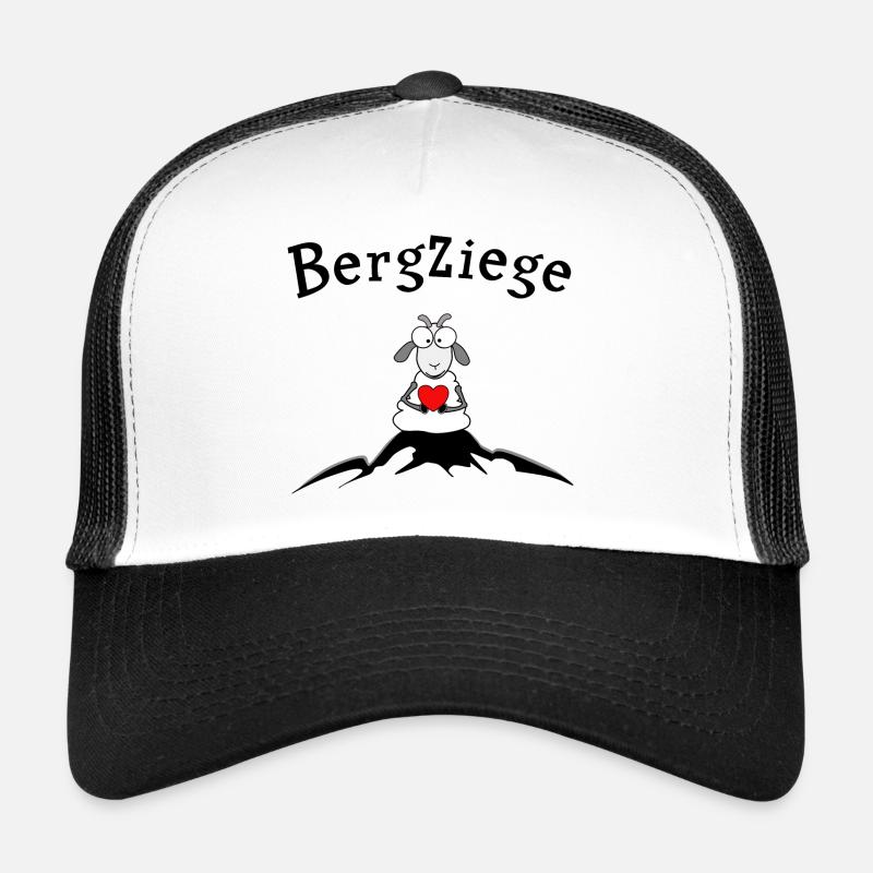 Bergziege - Trucker Cap - Weiß/Schwarz
