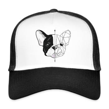 MINIMALIST BULLDOG - Trucker Cap - white/black - Front