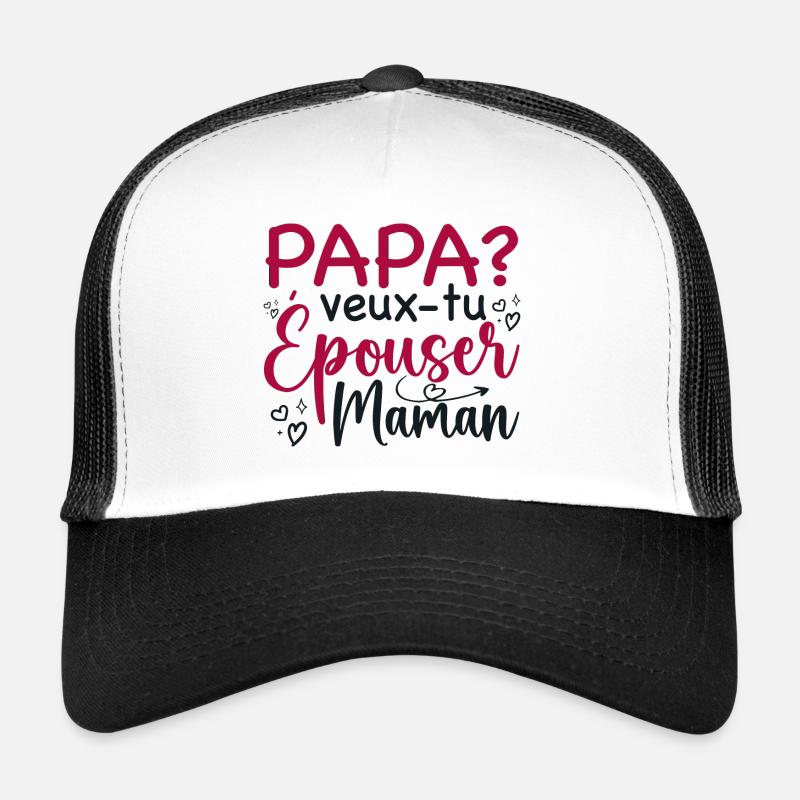 Papa Willst du Mama heiraten - Heiratsantrag Trucker Cap