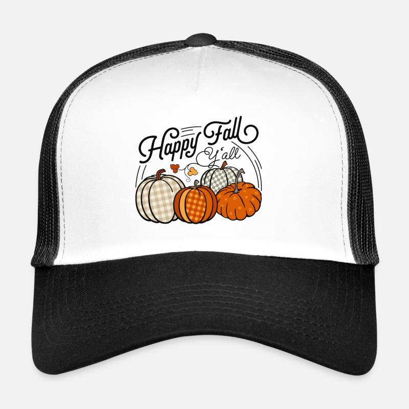Joyeux automne Y’All Citrouilles d’automne Casquette trucker 