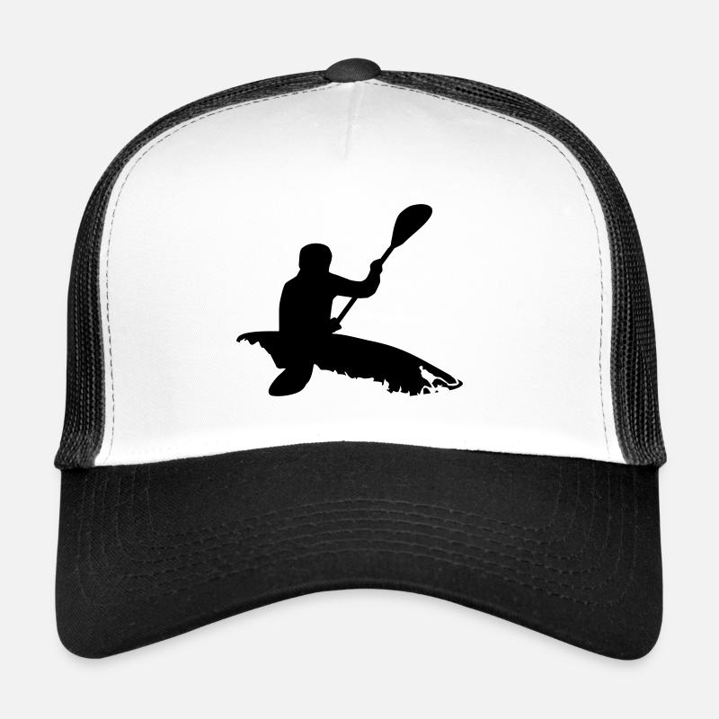 Wildwasser Kajak, Kanu - Trucker Cap - Weiß/Schwarz