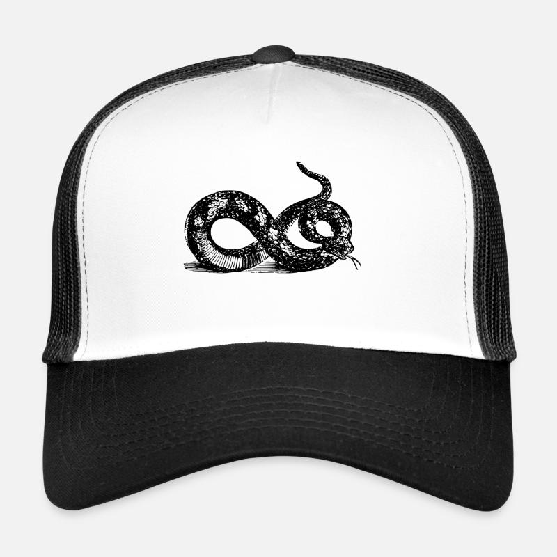 Snake - Trucker Cap - white/black