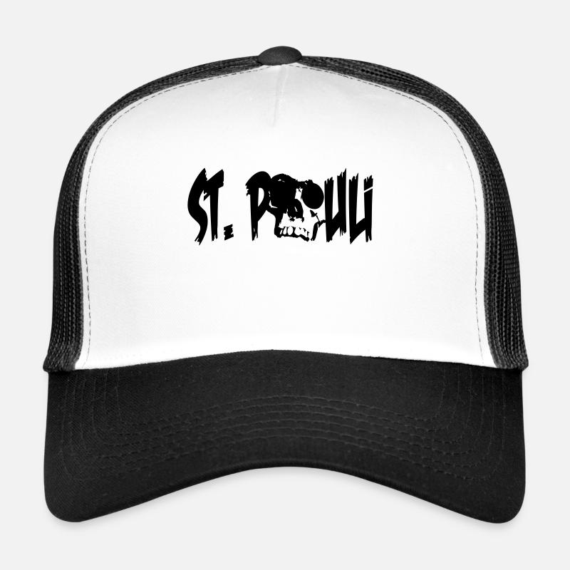 st pauli schädel - Trucker Cap - Weiß/Schwarz