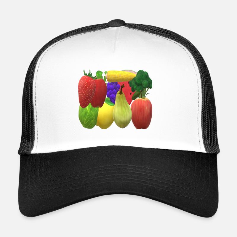 Vegan Design - Trucker Cap - Weiß/Schwarz