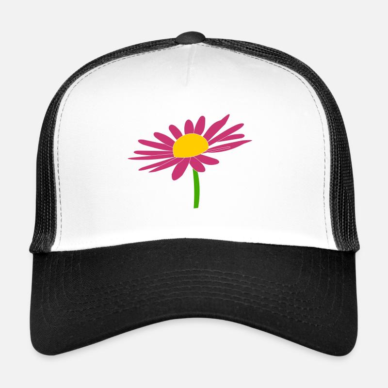 Margariten rose - Trucker Cap - Weiß/Schwarz