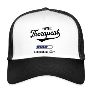 Physio Ausbildung Masseur Physiotherapeut Massage - Trucker Cap - Weiß/Schwarz - Vorne
