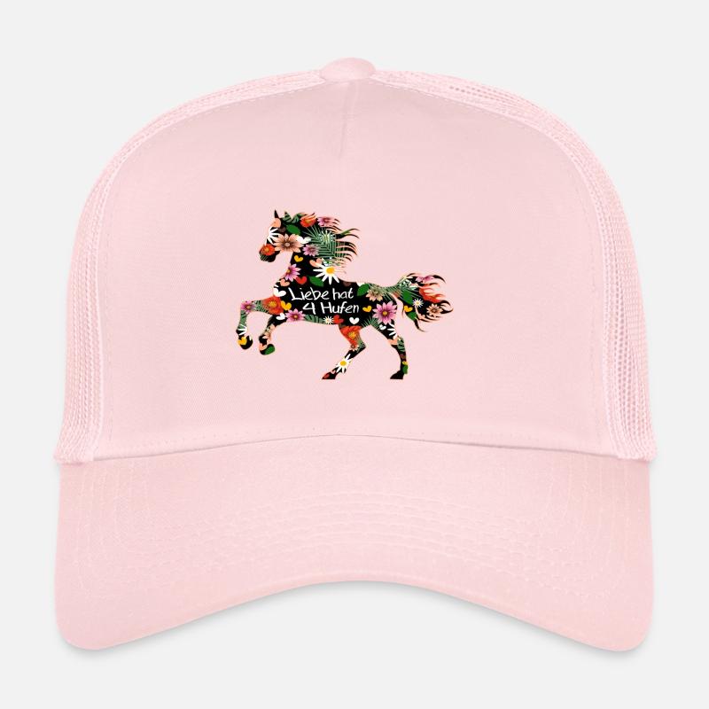 Pferd mit Blumen Trucker Cap