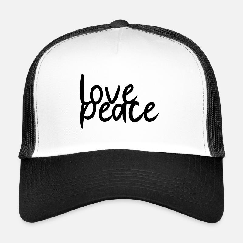 Aimez la paix. Déclaration pour la paix. Casquette trucker 