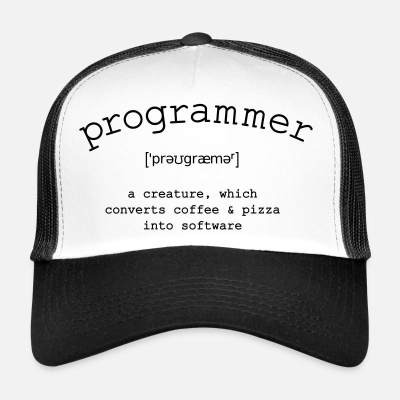Programmer - Trucker Cap - Weiß/Schwarz