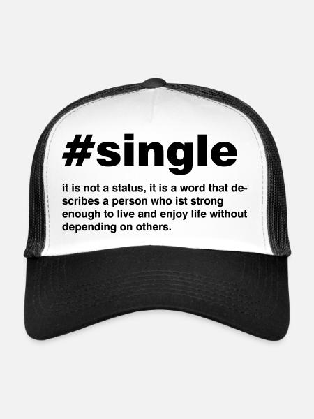 Single is emergency a status - Trucker Cap - white/black - Front