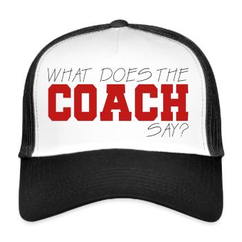 Coach / Coach: What Does The Coach Say? - Trucker Cap - white/black - Front