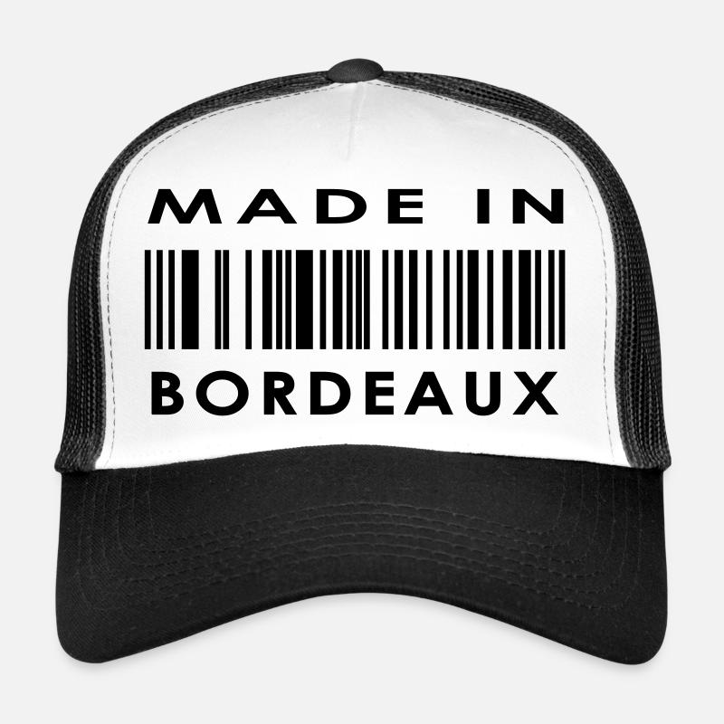 Bordeaux - Casquette trucker  - blanc/noir