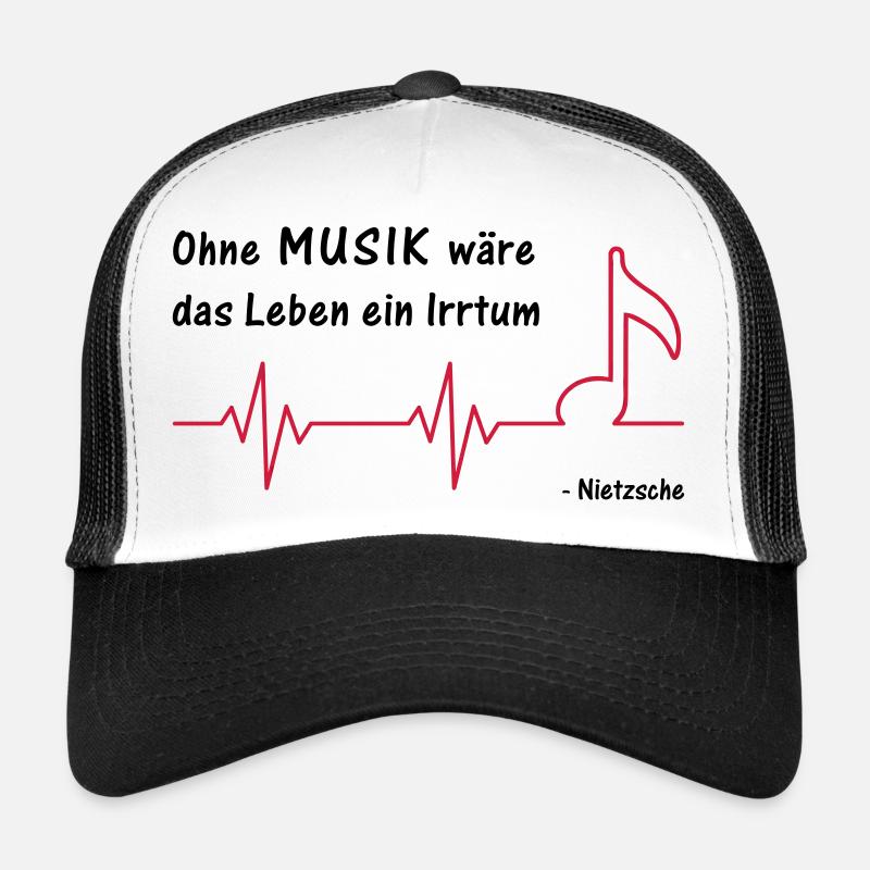 Musik - Trucker Cap - Weiß/Schwarz