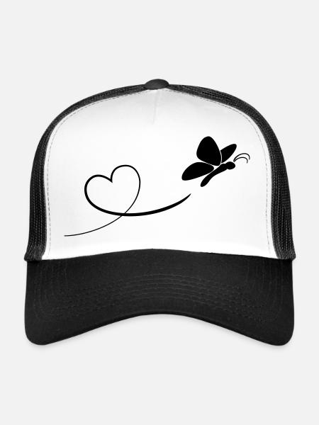 schmetterling - Casquette trucker  - blanc/noir - Devant