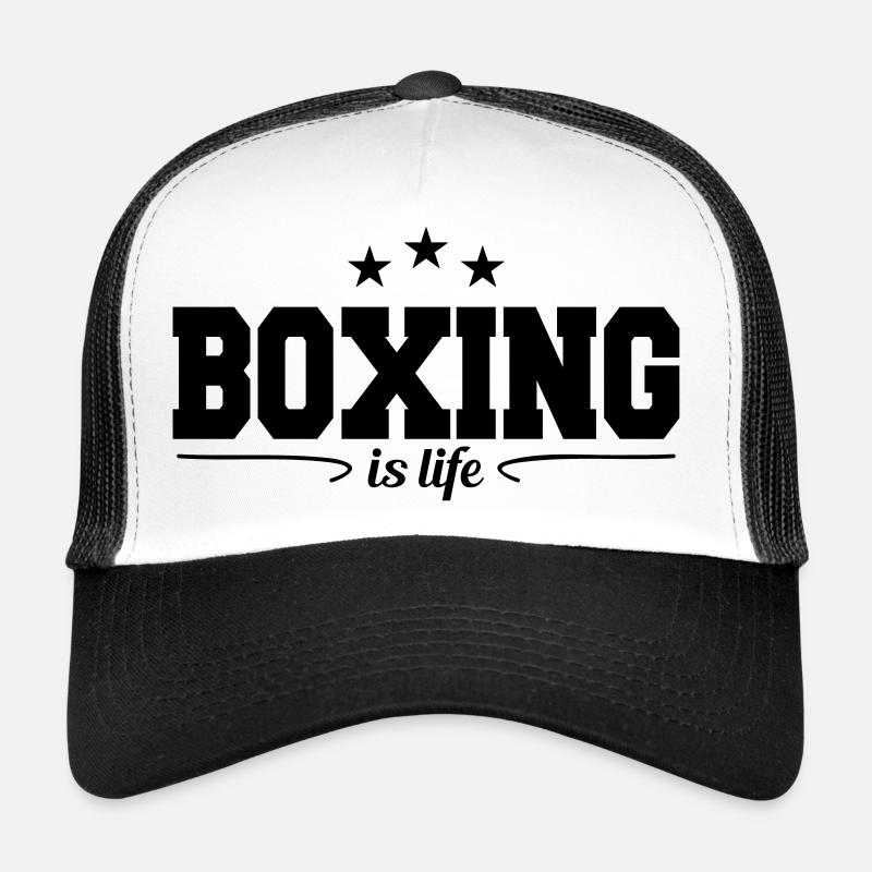 Boxen ist Leben / Boxen ist Leben - Trucker Cap - Weiß/Schwarz