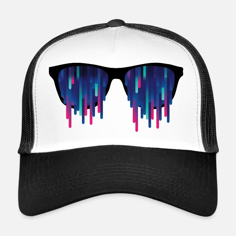 Lunettes de soleil style années 80 cool coloré drôle Casquette trucker 