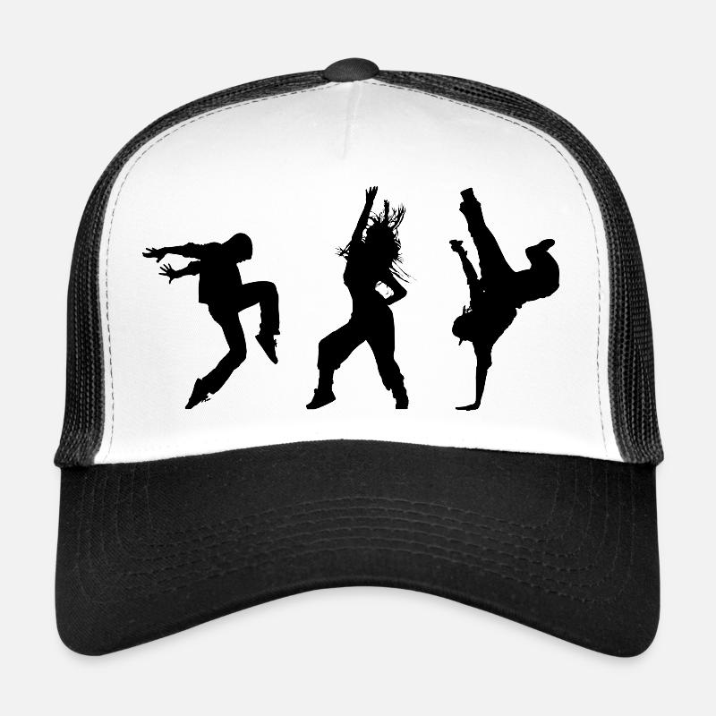 dance breakedancer dance - Trucker Cap - Weiß/Schwarz