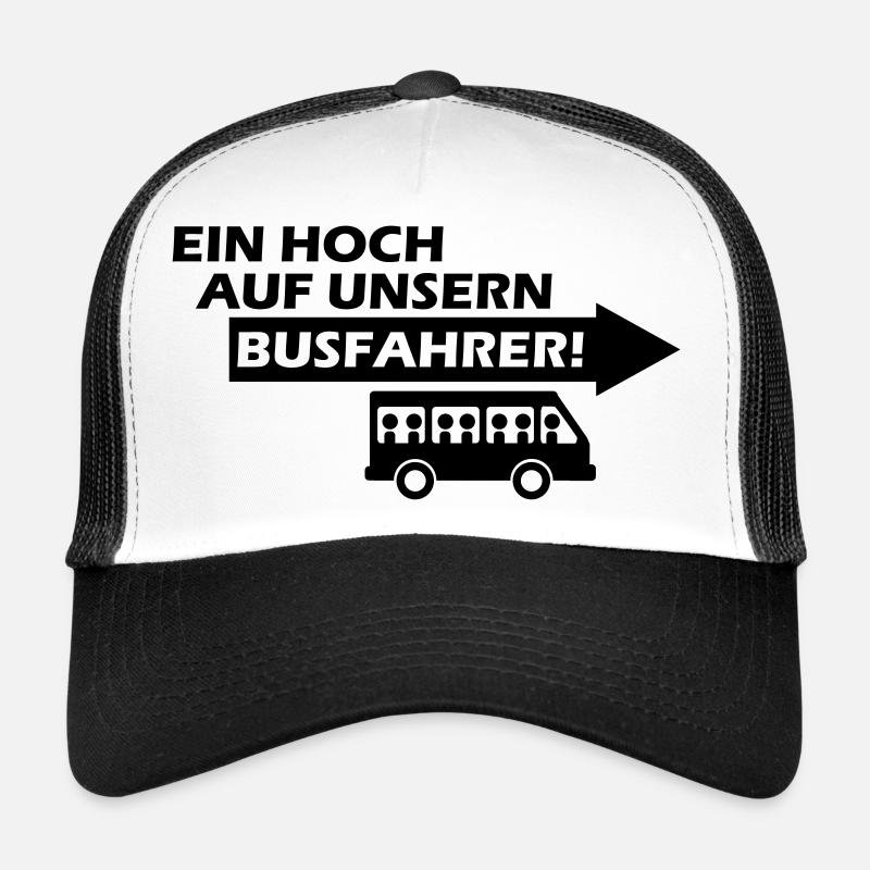 ein hoch auf unsern busfahrer - Trucker Cap - Weiß/Schwarz