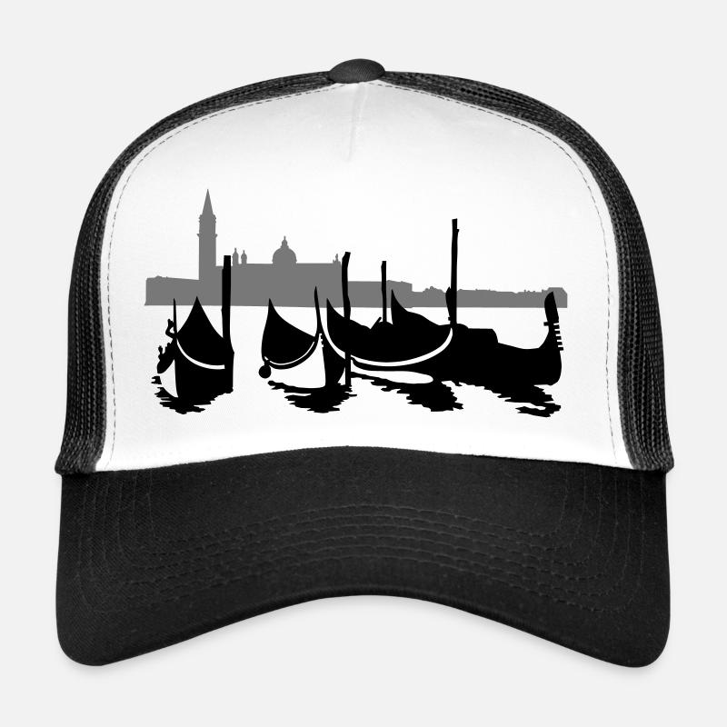 Venise - Casquette trucker  - blanc/noir