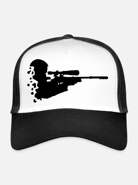 sport Shooting - Trucker Cap - white/black - Front