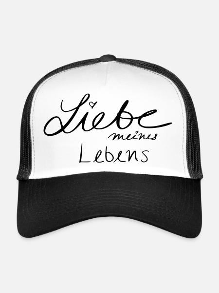 Amour de ma vie - Casquette trucker  - blanc/noir - Devant