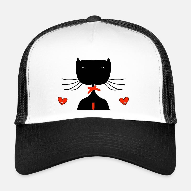 black cat Trucker Cap