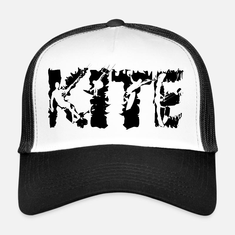 Kitesurfen - Trucker Cap - Weiß/Schwarz