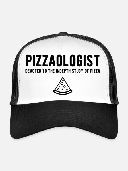 Pizzaologist Devoted To The Indepth Study Of Pizza - Trucker Cap - white/black - Front