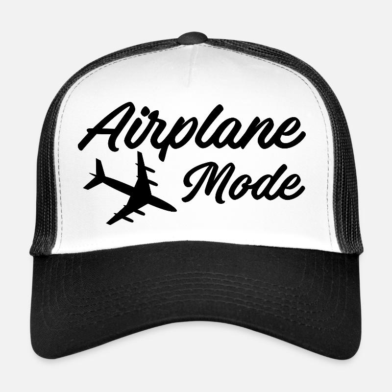 Mode avion - Casquette trucker  - blanc/noir
