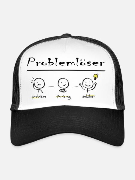 Problemlöser - Trucker Cap - Weiß/Schwarz
