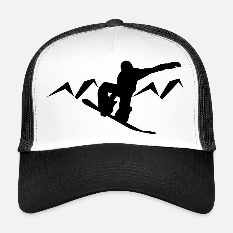 Snowboard Snowboarder - Casquette trucker - blanc/noir