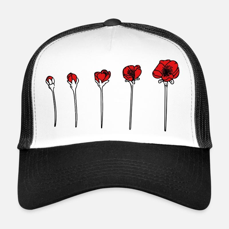 Poppy - Trucker Cap - white/black