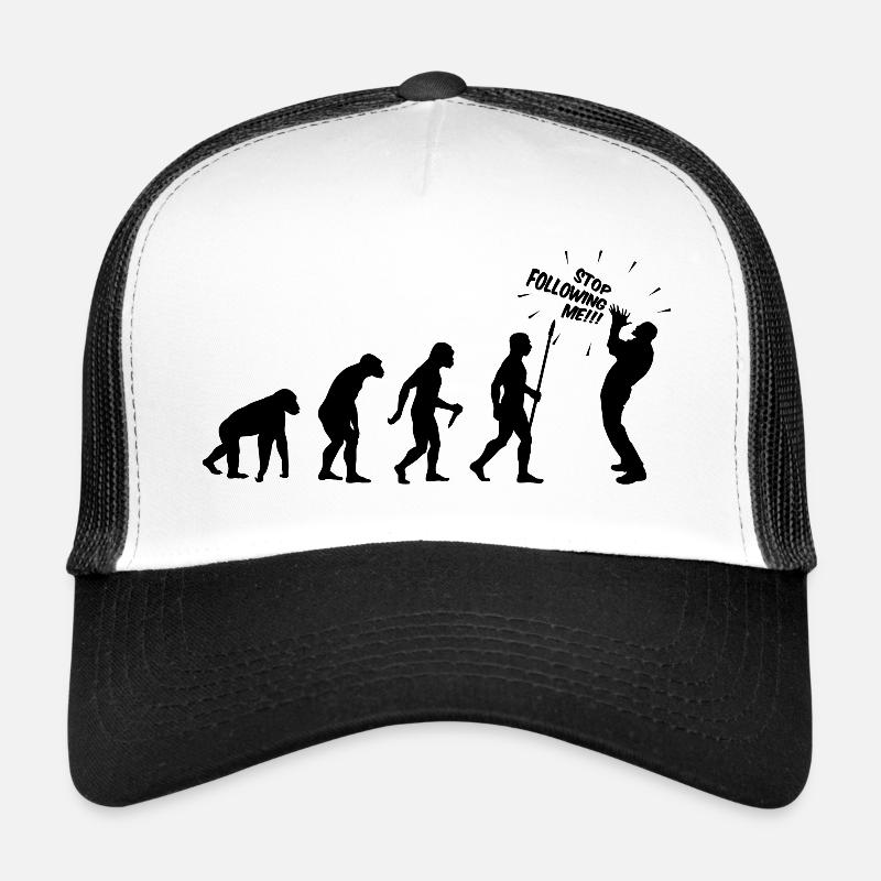 ARRÊTEZ DE ME SUIVRE - Casquette trucker  - blanc/noir