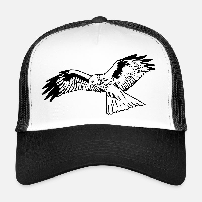 Falke im Flug - Trucker Cap - Weiß/Schwarz
