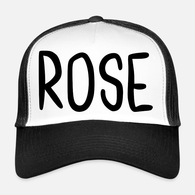 Rose Custom Name Schriftart Text Geburtstag Trucker Cap