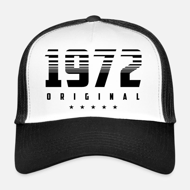 Né en 1972 l’original - Casquette trucker  - blanc/noir