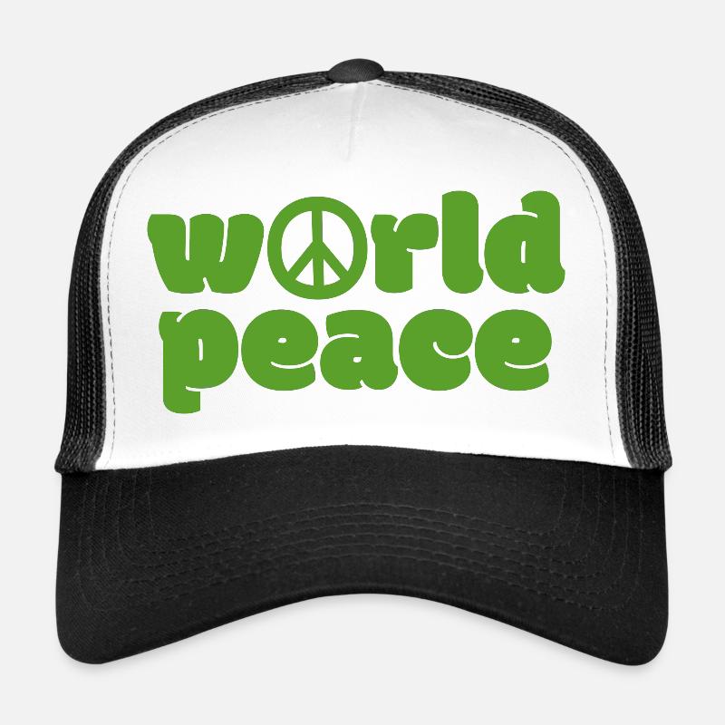 Paix mondiale - Vert Casquette trucker 