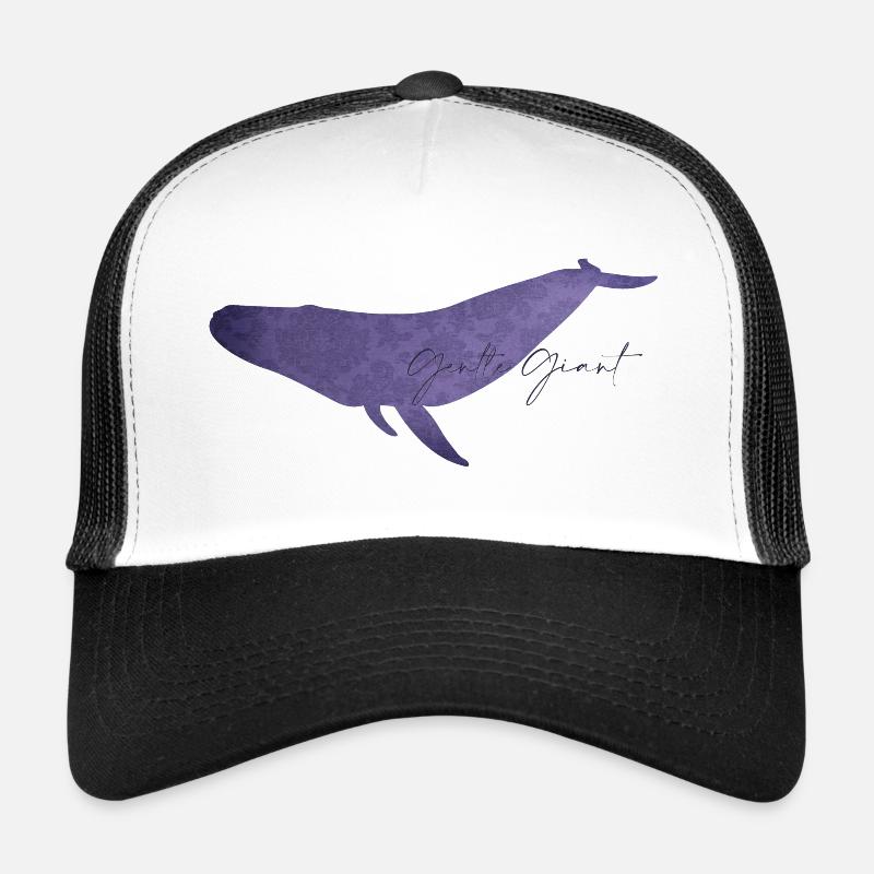 Gentle Whale Floral Design Trucker Cap