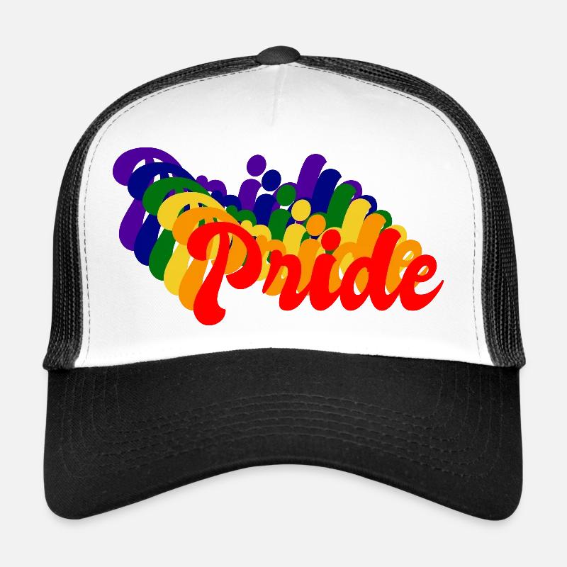 Pride LGBT Retro - Casquette trucker  - blanc/noir
