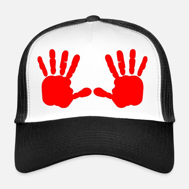 Iran - Main rouge - main de sang - BLOODY HAND Casquette trucker 